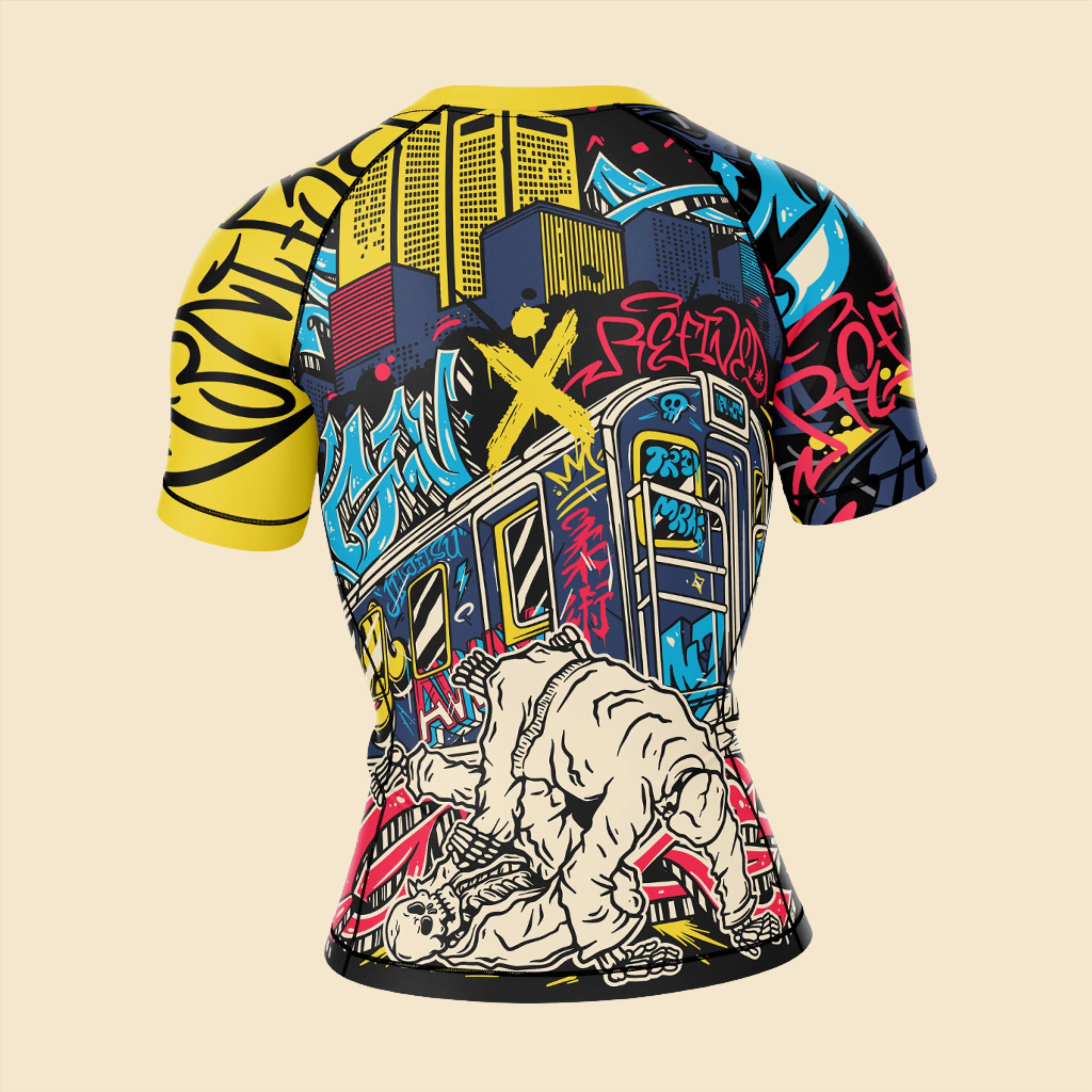 Women's NYC Graffiti - Short Sleeve Rashguard GenXRefined