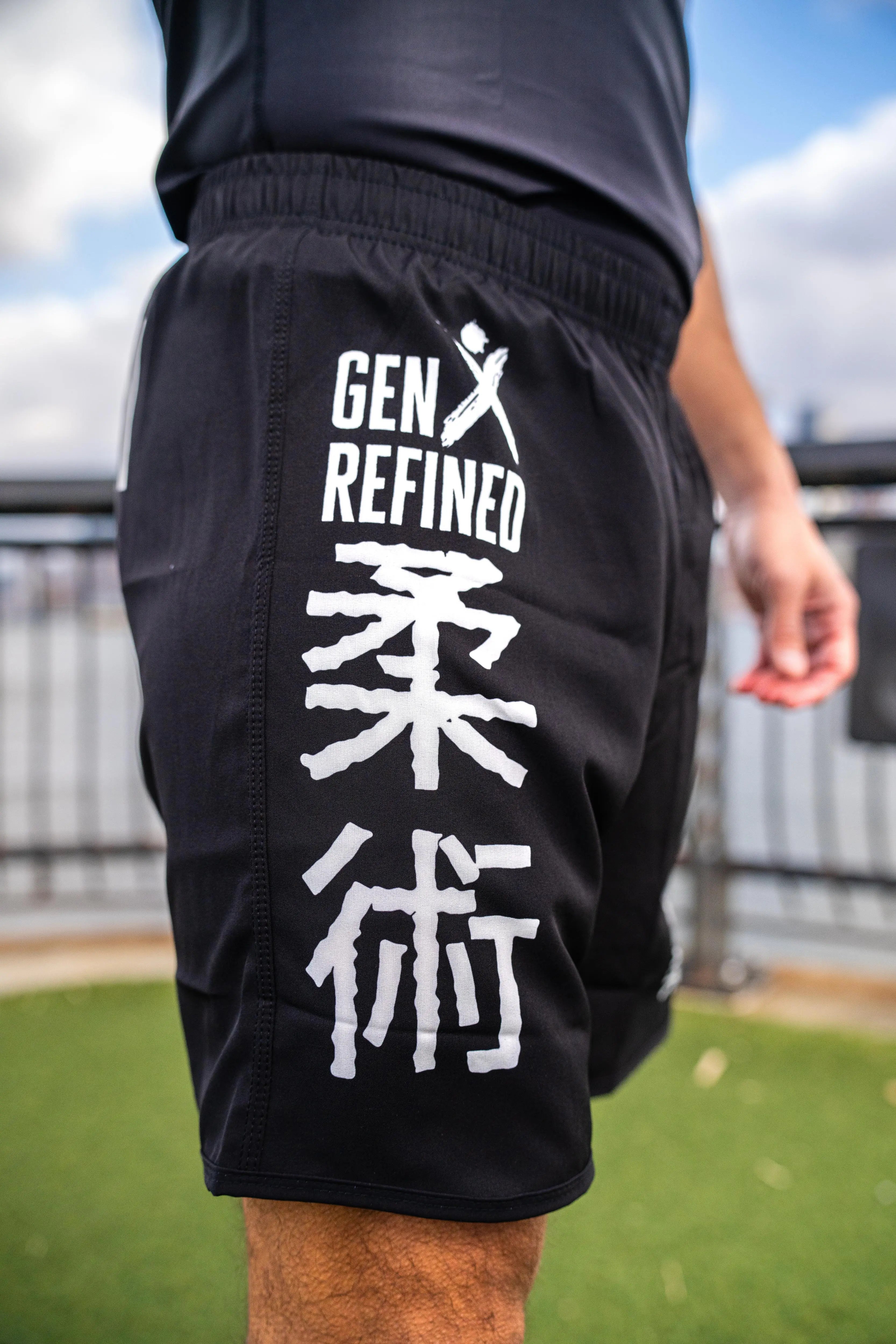 Men's Premium Black - Grappling Shorts GenXRefined