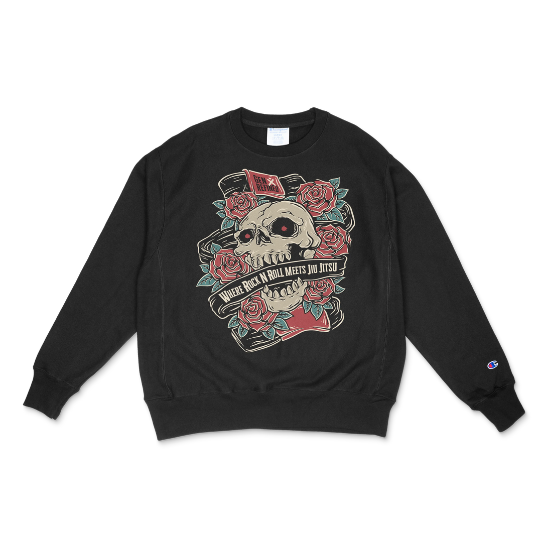 Skull & Roses - Heavyweight Sweatshirt GenXRefined